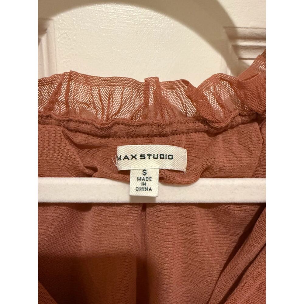 Max Studio Mesh Ruffle Tank - Picture 3 of 3